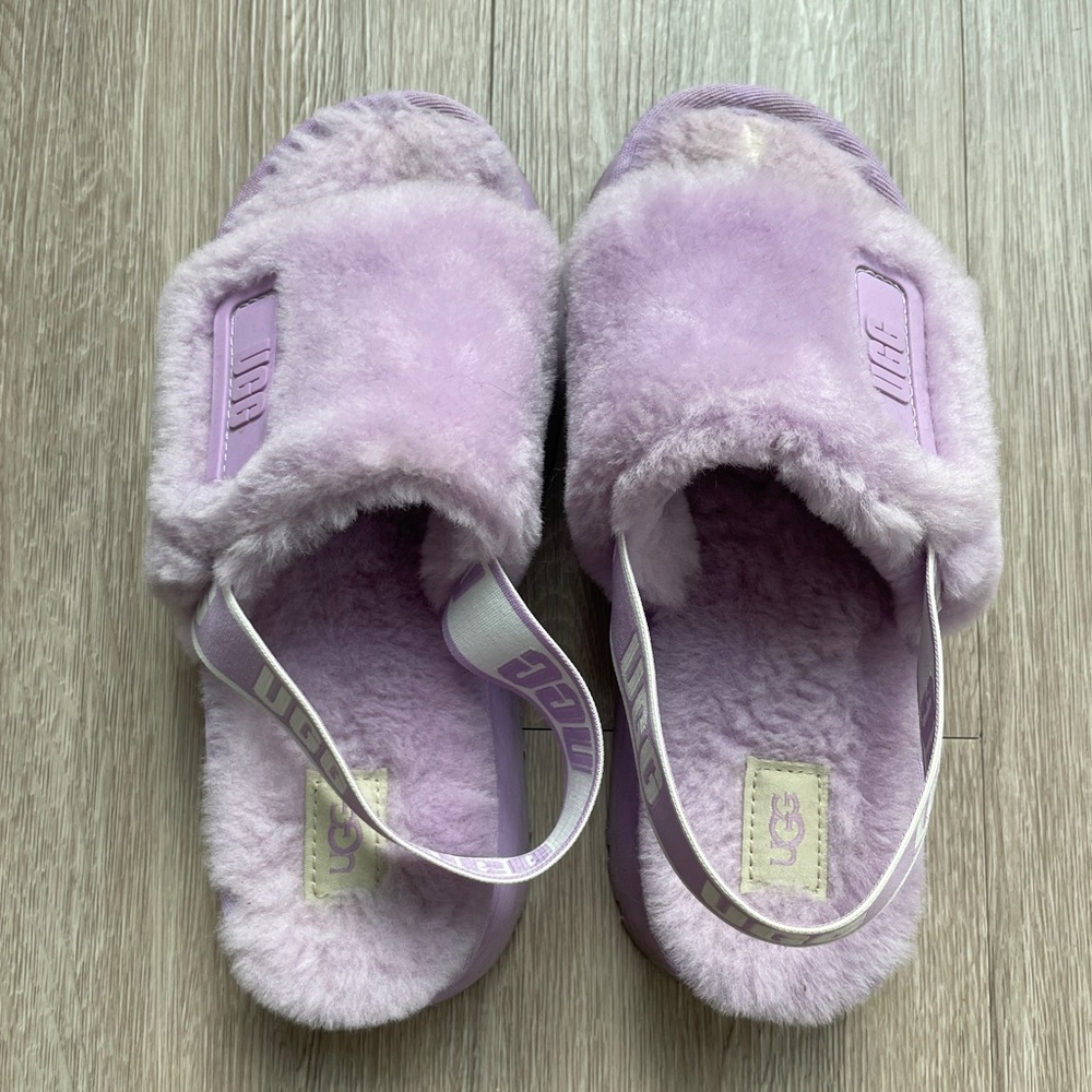 UGG Fluffy Lilac Slippers
